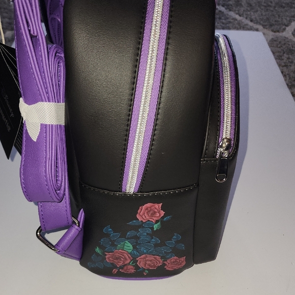 Loungefly Disney Villians Trio Roses Mini Backpack. NWT main image 10